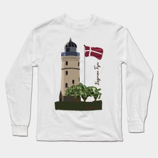 Kegnaes Fyr - Lighthouse of Kegnaes Island in Denmark Long Sleeve T-Shirt